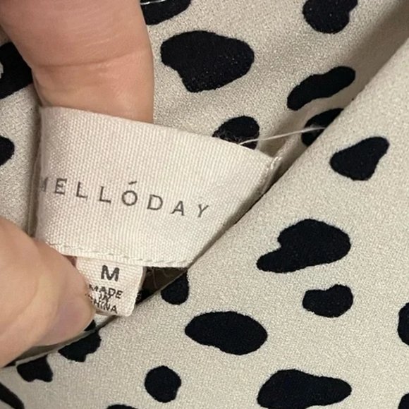 Spotted Blouse With Gold Zipper - Picture 4 of 4